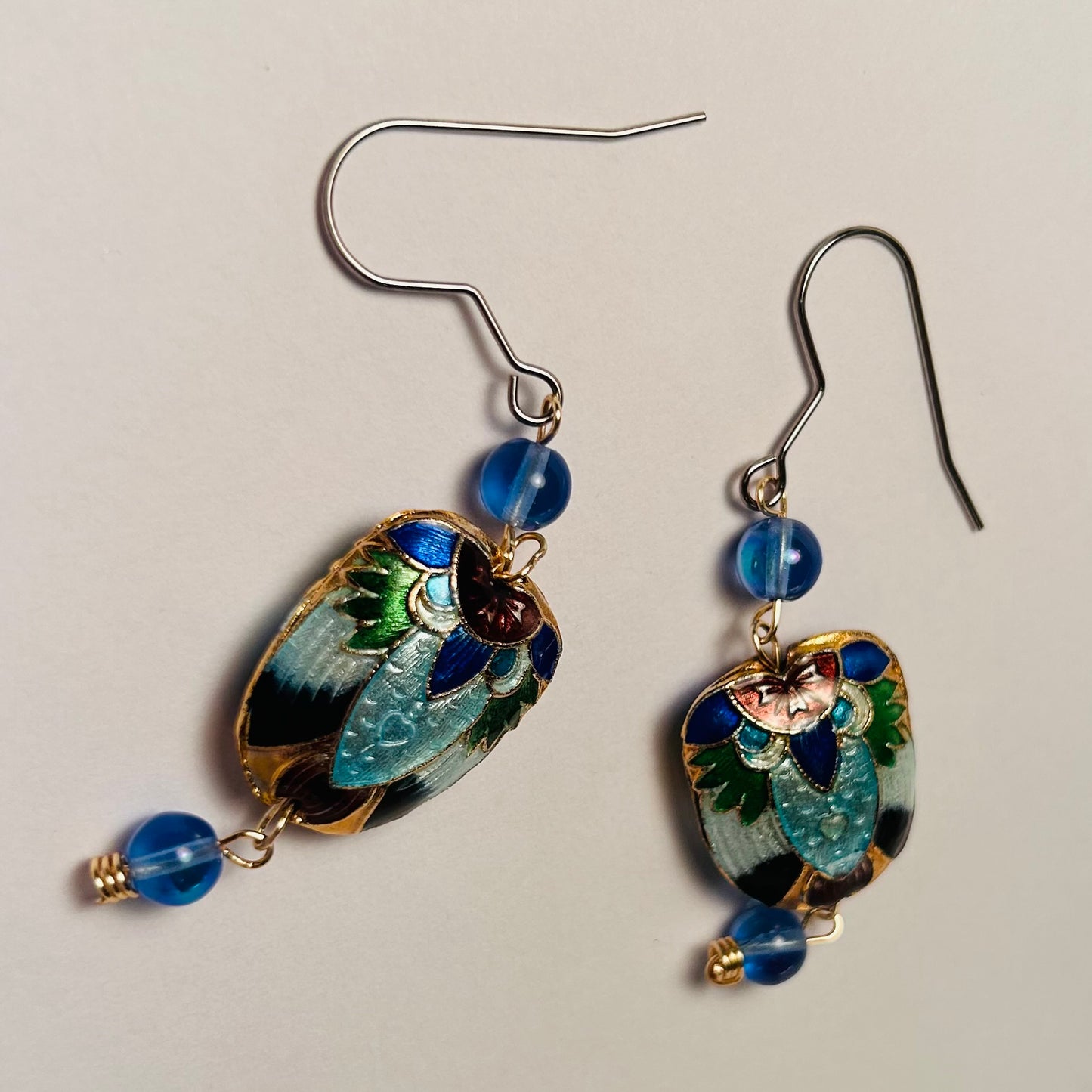 Who’s Whom, Dangling Cloisonné Earrings