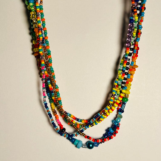 Silly String, MultiStrand Beaded Necklace