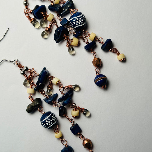 Bartender I’m Sailing South, Dangling Beaded Earrings