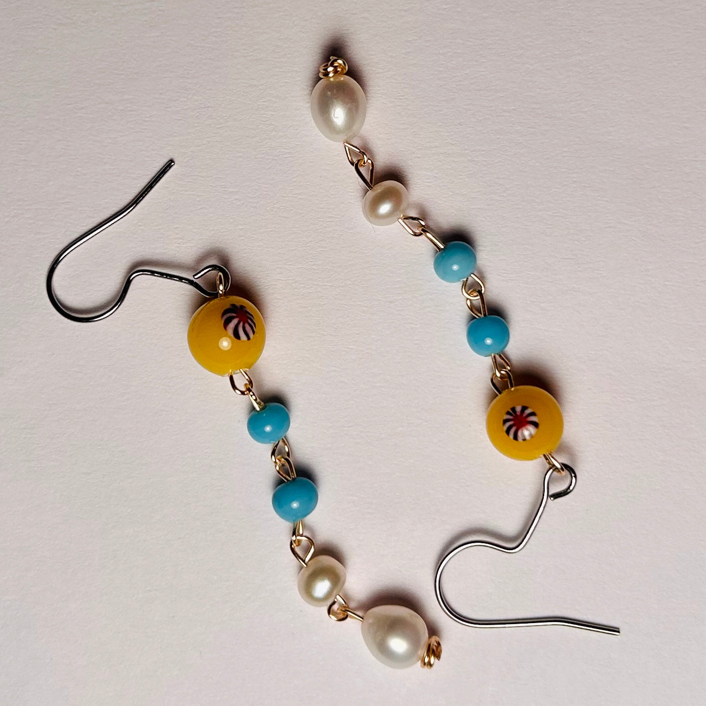 Charmed? I’m Sure, Beaded Chain Dangling Earrings