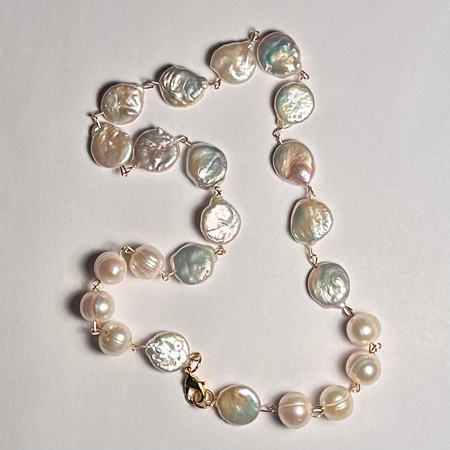 Freshly Cultured, Pearl Chain Necklace