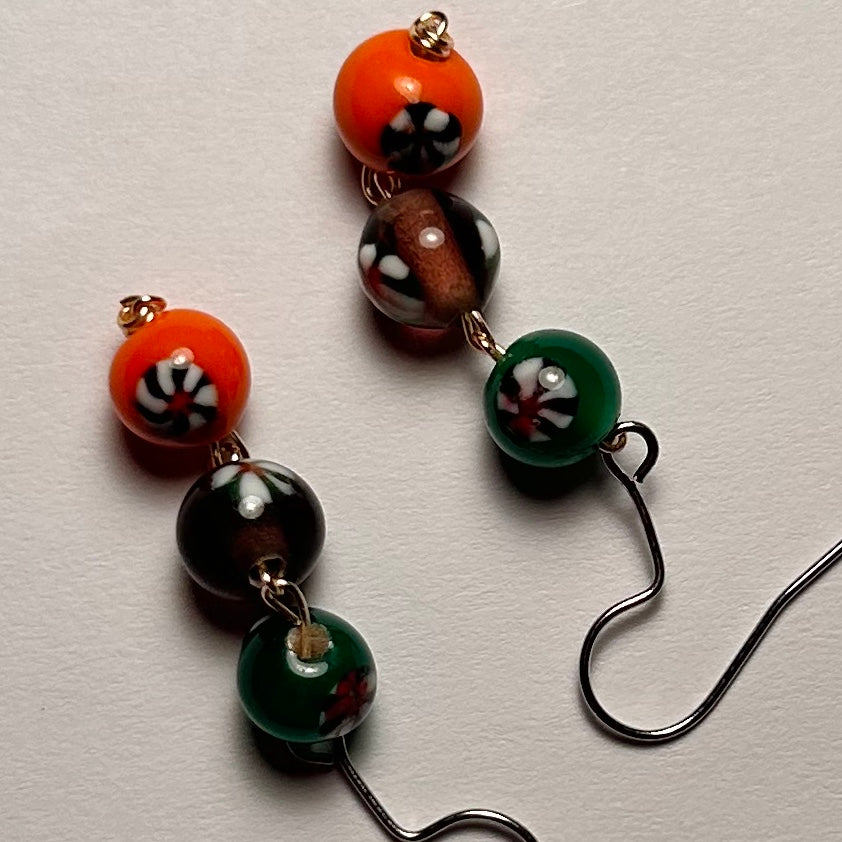 Penny Candy, Beaded Drop Earrings