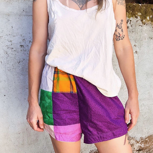 Flip Side Quilted Shorts, UpCycled Fashion