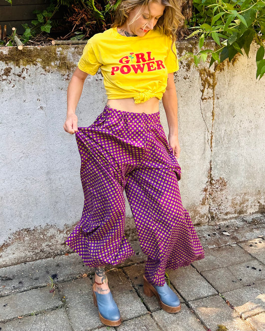 Feelin’ Groovy, Wide Leg Pants, UpCycled Fashion