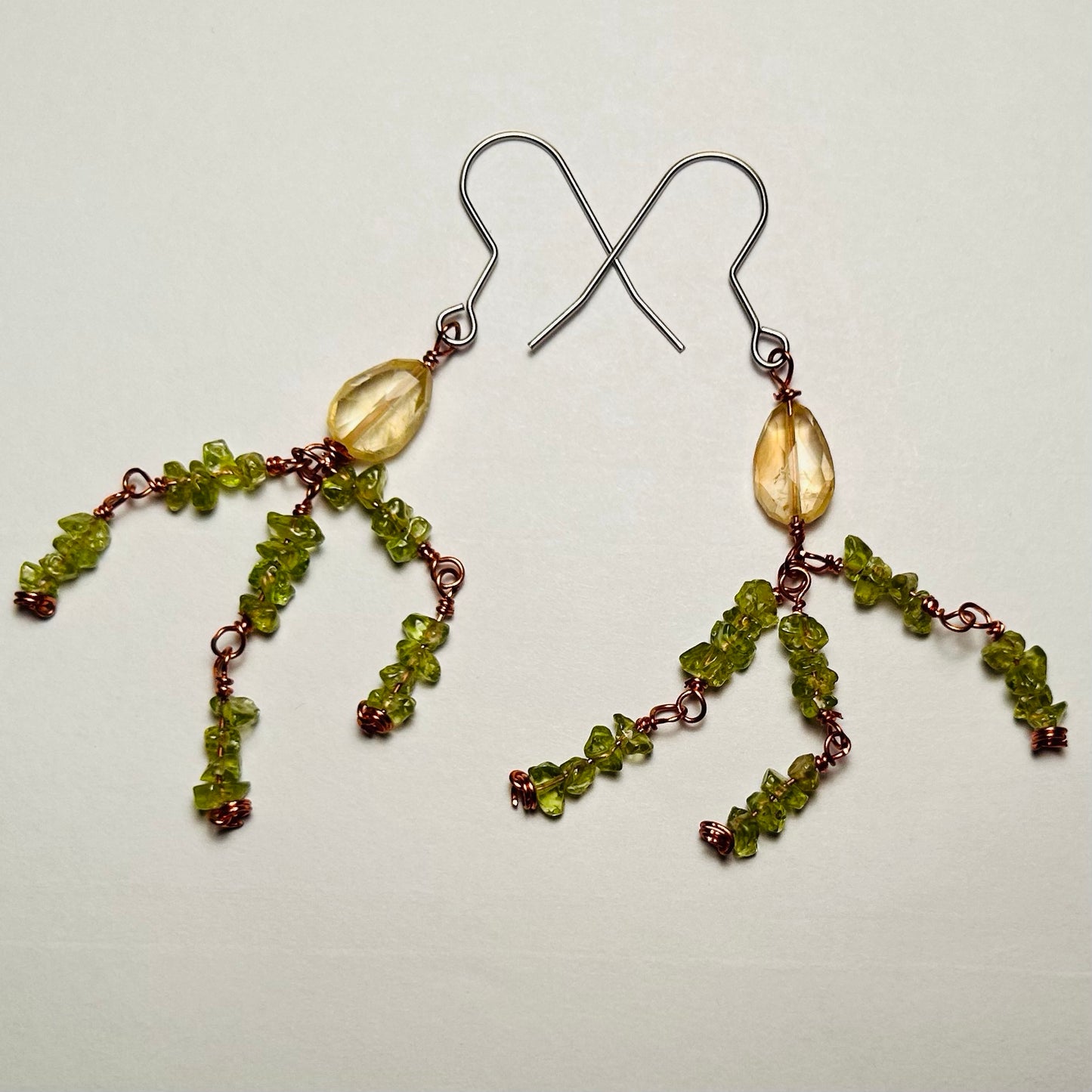 August Baby, Beaded Gemstone Earrings