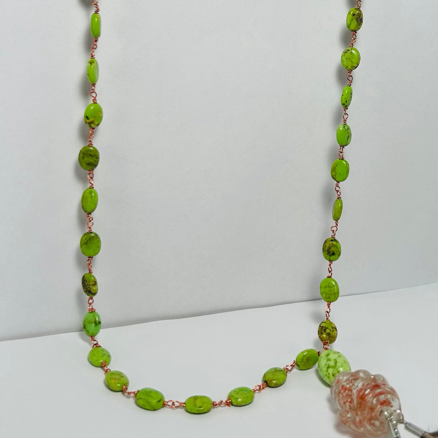 Nymph Swag, Beaded Chain Pendant Necklace
